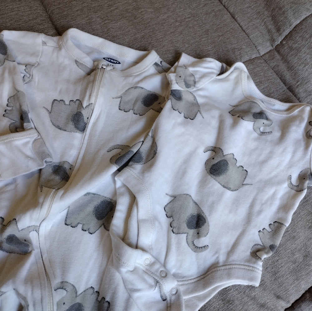 Old Navy Baby Elephant 2 Piece Set